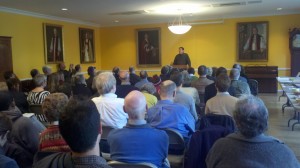 Adam Rome presented to a packed room at the final Exploring Environmental History series, co-sponsored by FMOPL. 